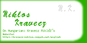 miklos kravecz business card